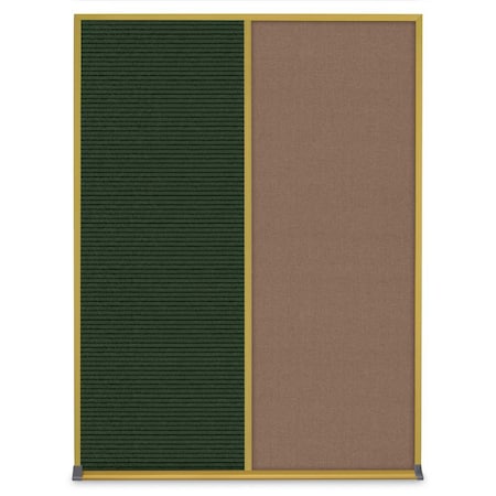 United Visual Products Single Door Radius Corkboard, 24"X36", S UV8001-SATIN-CLOUD